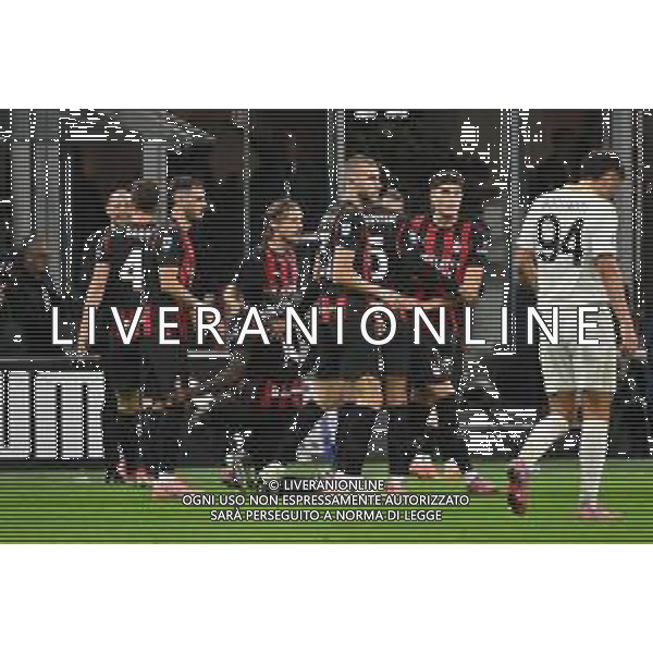 Milan vs Pisa nella foto giocatori Milan esultanza dopo il gol dell\'1 a 0 Milano 24-10-2025 Stadio Giuseppe Meazza - San Siro Milan vs Pisa Campionato Serie A Enilive - 8a giornata foto Roberto Garavaglia/Agenzia Aldo Liverani sas