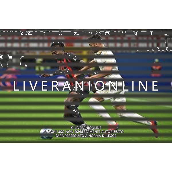 Milan vs Pisa nella foto Rafael Leao (Milan) e Simone Canestrelli (Pisa) Milano 24-10-2025 Stadio Giuseppe Meazza - San Siro Milan vs Pisa Campionato Serie A Enilive - 8a giornata foto Roberto Garavaglia/Agenzia Aldo Liverani sas