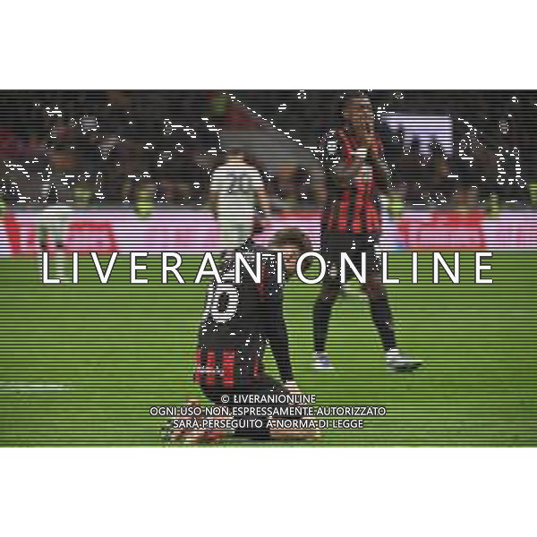 Milan vs Pisa nella foto Alexis Saelemaekers (Milan) e Rafael Leao (Milan) delusione a fine gara Milano 24-10-2025 Stadio Giuseppe Meazza - San Siro Milan vs Pisa Campionato Serie A Enilive - 8a giornata foto Roberto Garavaglia/Agenzia Aldo Liverani sas