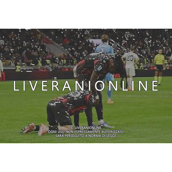 Milan vs Pisa nella foto Alexis Saelemaekers (Milan) e Rafael Leao (Milan) delusione a fine gara Milano 24-10-2025 Stadio Giuseppe Meazza - San Siro Milan vs Pisa Campionato Serie A Enilive - 8a giornata foto Roberto Garavaglia/Agenzia Aldo Liverani sas