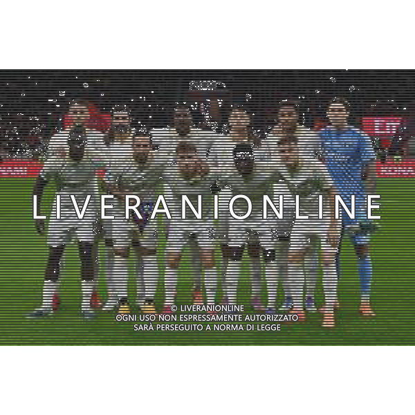 Milan vs Pisa nella foto formazione Pisa, in piedi da SX Simone Canestrelli (Pisa), Raul Albiol (Pisa), M\'Bala Nzola (Pisa), Giovanni Bonfanti (Pisa), Henrik Wendel Meister (Pisa) e Adrian Semper (Pisa); in basso da SX Idrissa Tourè (Pisa), Antonio Aldo Caracciolo (Pisa), Matteo Tramoni (Pisa), Ebenezer Akinsanmiro (Pisa) e Michel Aebischer (Pisa) Milano 24-10-2025 Stadio Giuseppe Meazza - San Siro Milan vs Pisa Campionato Serie A Enilive - 8a giornata foto Roberto Garavaglia/Agenzia Aldo Liverani sas