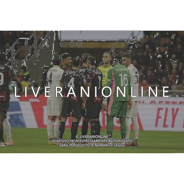 PROTESTE CON ARBITRO LUCA ZUFFERLI -MILAN - PISA CAMPIONATO CALCIO SERIE A 24.10.2025 ©PAOLO GIAMPIETRI - AGENZIA ALDO LIVERANI SAS