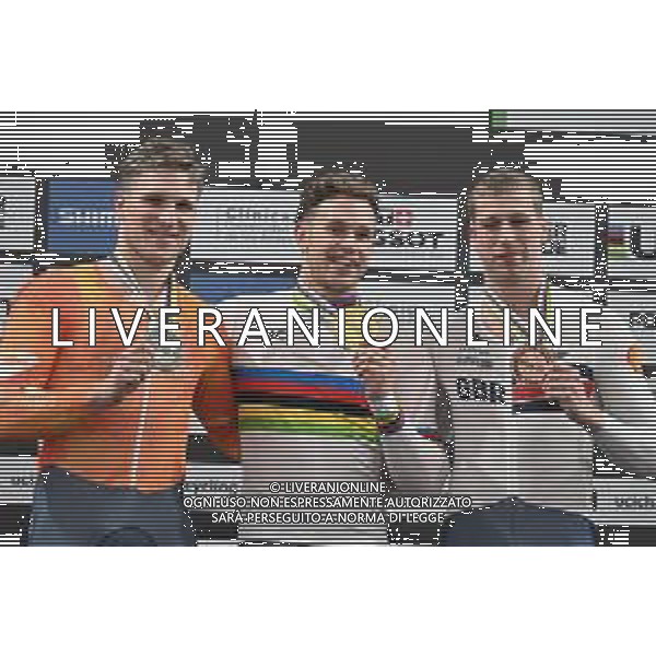 24-10-2025 World Championships Elite Track; Giornata 03; 2025, Olanda; 2025, Great Britain; Lavreysen, Harrie; Hoogland, Jeffrey; Truman, Joseph; Santiago Del Cile - Velodromo Penalolen; ©SIROTTI - AGENZIA ALDO LIVERANI SAS