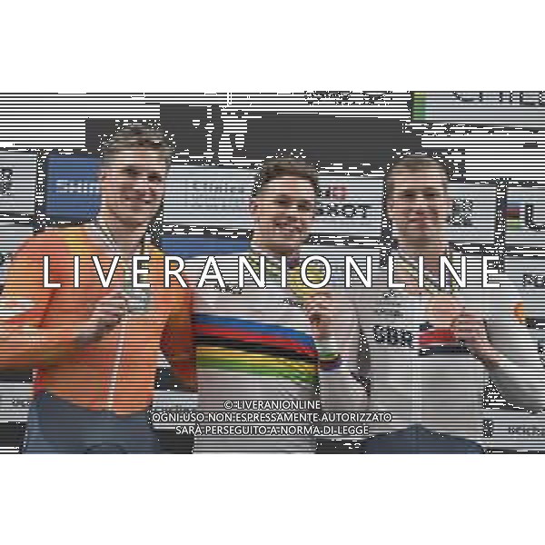 24-10-2025 World Championships Elite Track; Giornata 03; 2025, Olanda; 2025, Great Britain; Lavreysen, Harrie; Hoogland, Jeffrey; Truman, Joseph; Santiago Del Cile - Velodromo Penalolen; ©SIROTTI - AGENZIA ALDO LIVERANI SAS