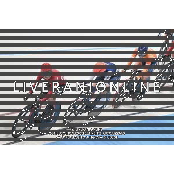 24-10-2025 World Championships Elite Women Track; Giornata 03; 2025, Danimarca; 2025, France; 2025, Olanda; Dideriksen, Amalie; Borras, Marion; Wiebes, Lorena; Santiago Del Cile - Velodromo Penalolen; ©SIROTTI - AGENZIA ALDO LIVERANI SAS
