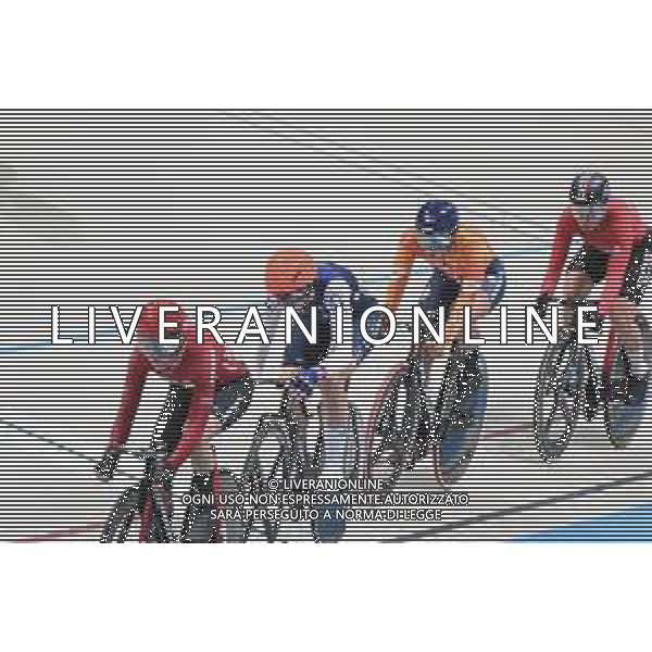 24-10-2025 World Championships Elite Women Track; Giornata 03; 2025, Danimarca; 2025, France; 2025, Olanda; Dideriksen, Amalie; Borras, Marion; Wiebes, Lorena; Santiago Del Cile - Velodromo Penalolen; ©SIROTTI - AGENZIA ALDO LIVERANI SAS
