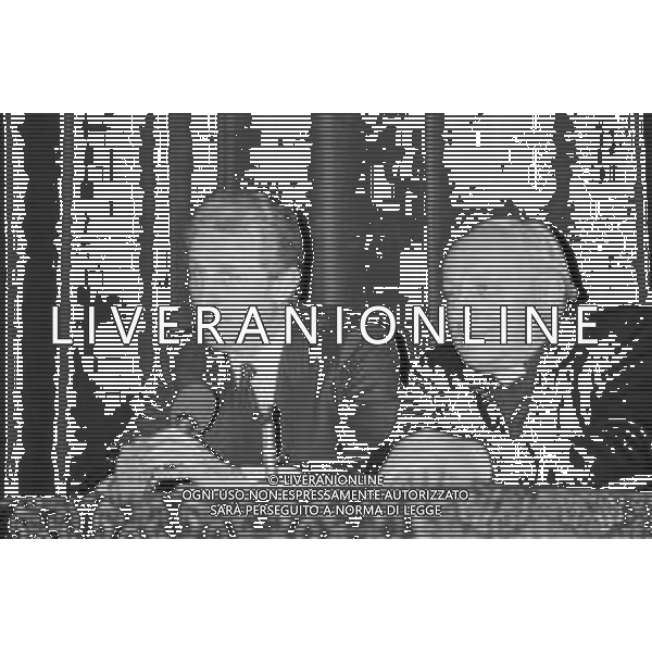 NEG- RETROSPETTIVA GIOVANNI TRAPATTONI ALLENATORE JUVENTUS NELLA FOTO GIOVANNI TRAPATTONI IN CONFERENZA STAMPA A CUSANO MILANINO NELL’ANNO 1985 AG ALDO LIVERANI SAS