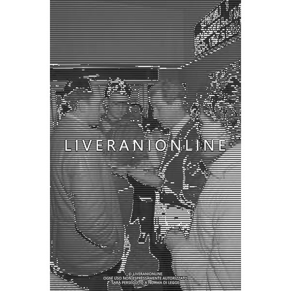 NEG- RETROSPETTIVA GIOVANNI TRAPATTONI ALLENATORE JUVENTUS NELLA FOTO GIOVANNI TRAPATTONI IN CONFERENZA STAMPA A CUSANO MILANINO NELL’ANNO 1985 AG ALDO LIVERANI SAS