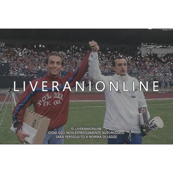 DIAP-RETROSPETTIVA DONATO SABIA ATLETA NELLA FOTO DONATO SABIA NELL\'ANNO 1984 CON PIETRO MENNEA AG ALDO LIVERANI SAS