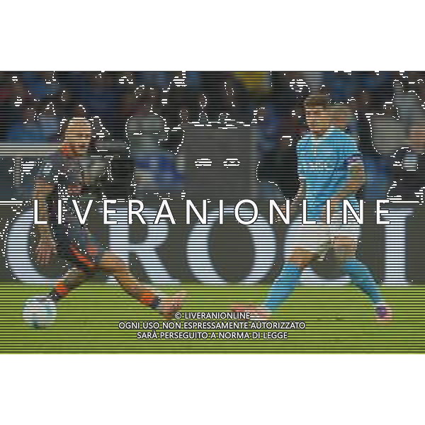 Napoli, Inter Nella Foto: Federico Dimarco, Giovanni Di Lorenzo Foto Mosca, Ag.Liverani -NAPOLI vs INTER CAMPIONATO CALCIO SERIE A 25.10.2025 ©MOSCA - AGENZIA ALDO LIVERANI SAS