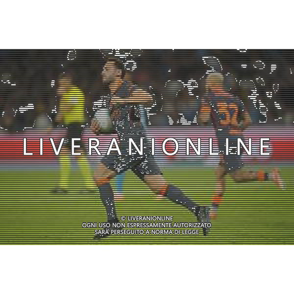 Napoli, Inter Nella Foto: esultanza Hakan Calhanoglu Foto Mosca, Ag.Liverani -NAPOLI vs INTER CAMPIONATO CALCIO SERIE A 25.10.2025 ©MOSCA - AGENZIA ALDO LIVERANI SAS