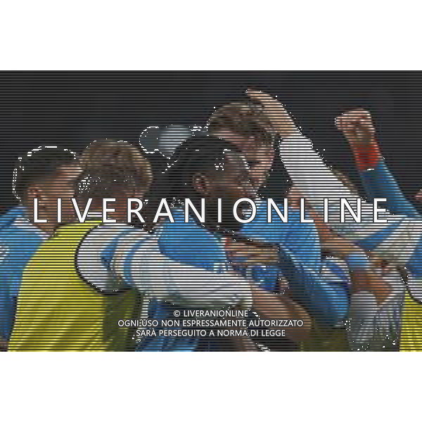 Napoli, Inter Nella Foto: esultanza Frank Anguissa dopo il gol Foto Mosca, Ag.Liverani -NAPOLI vs INTER CAMPIONATO CALCIO SERIE A 25.10.2025 ©MOSCA - AGENZIA ALDO LIVERANI SAS
