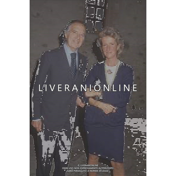 DIAP-RETROSPETTIVA PIETRO BARILLA INDUSTRIALE NELLA FOTO PIETRO BARILLA CON LA MOGLIE MARILENA A PARMA NELL\'ANNO 1989 AG ALDO LIVERANI SAS