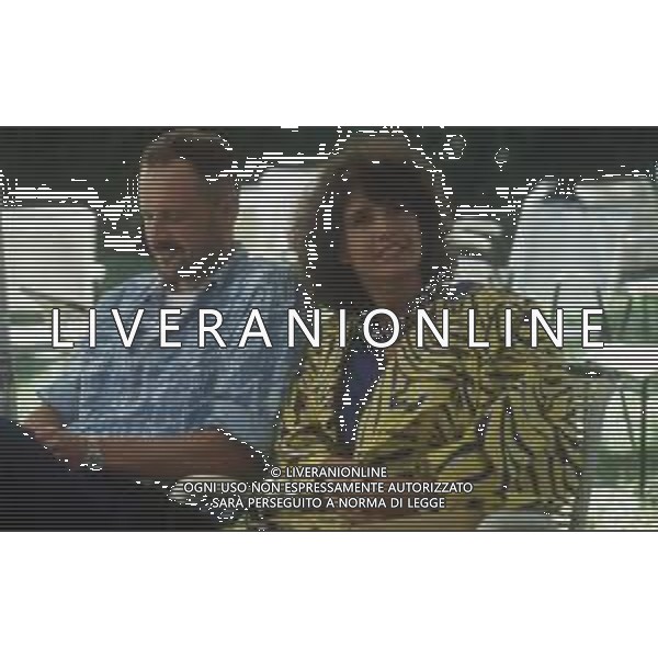 DIAP-RETROSPETTIVA ROBERTA MANFREDI ATTRICE  NELLA FOTO ROBERTA MANFREDI NELL\'ANNO 1985 CON IL MARITO WERNER MASTEN AG ALDO LIVERANI SAS 