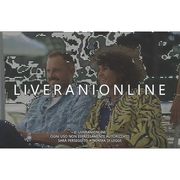 DIAP-RETROSPETTIVA ROBERTA MANFREDI ATTRICE  NELLA FOTO ROBERTA MANFREDI NELL\'ANNO 1985 CON IL MARITO WERNER MASTEN AG ALDO LIVERANI SAS 