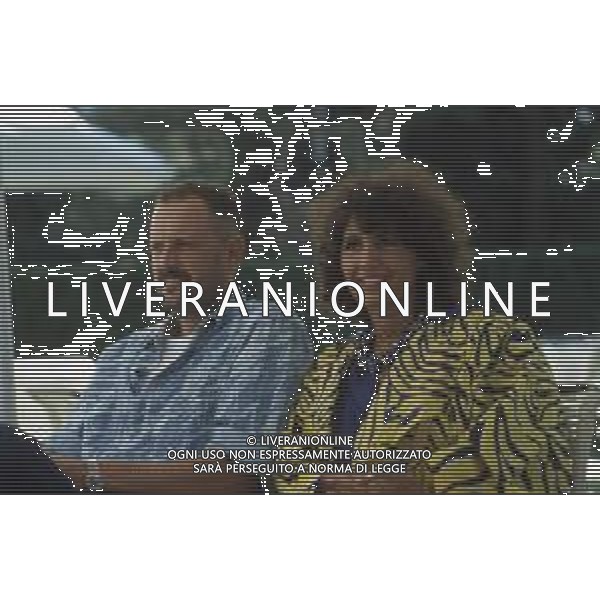 DIAP-RETROSPETTIVA ROBERTA MANFREDI ATTRICE  NELLA FOTO ROBERTA MANFREDI NELL\'ANNO 1985 CON IL MARITO WERNER MASTEN AG ALDO LIVERANI SAS 