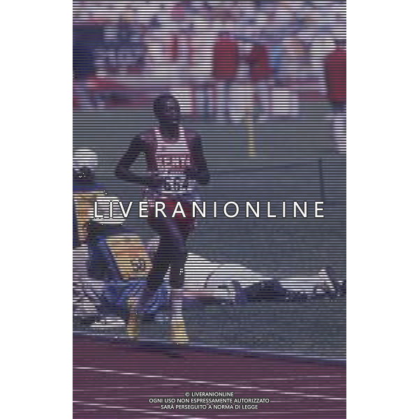 DIAP-RETROSPETTIVA JOHN NGUGI ATLETA NELLA FOTO JOHN NGUGI ALLE OLIMPIADI DI SEUL NELL\'ANNO 1988 AG ALDO LIVERANI SAS