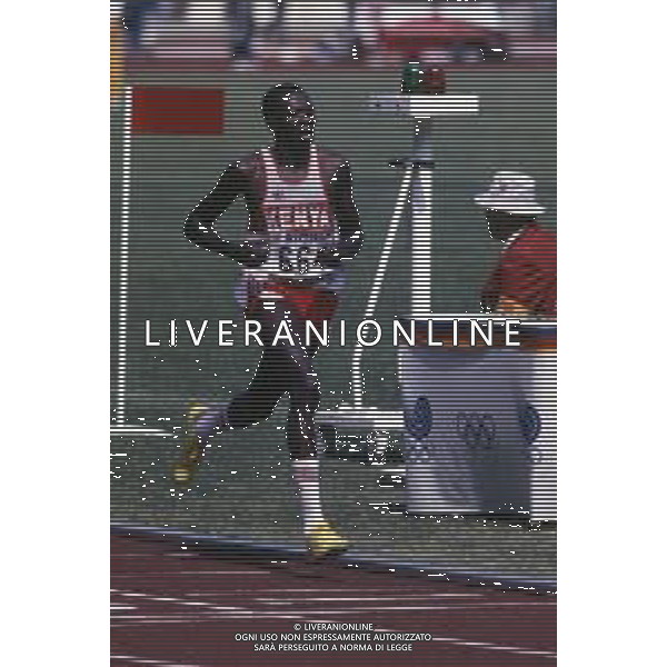 DIAP-RETROSPETTIVA JOHN NGUGI ATLETA NELLA FOTO JOHN NGUGI ALLE OLIMPIADI DI SEUL NELL\'ANNO 1988 AG ALDO LIVERANI SAS