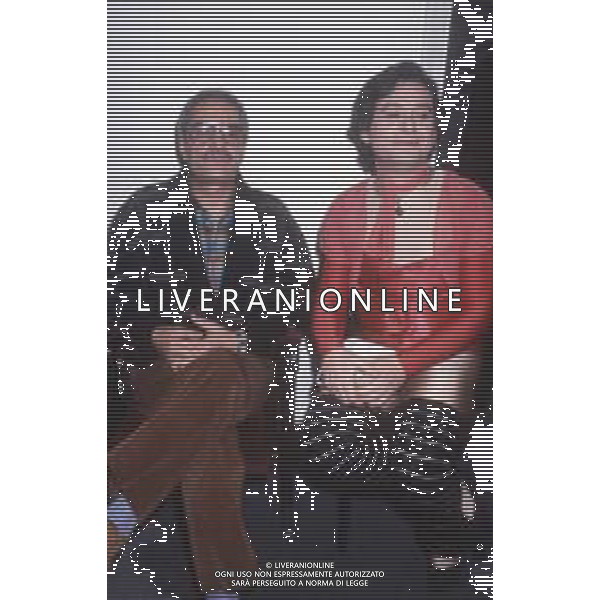 DIAP-RETROSPETTIVA LEO GULLOTTA ATTORE NELLA FOTO LEO GULLOTTA CON NINO MANFREDI NELLA TRASMISSIONE TELEVISIVA “CHE FAI RIDI ? “ NELL\'ANNO 1986 AG ALDO LIVERANI SAS