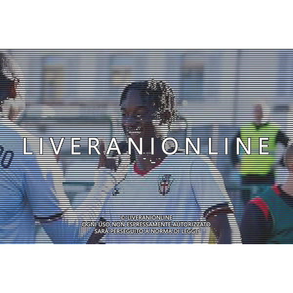 26-10-2025 VERCELLI-CAMPIONATO DI LEGA PRO PRO VERCELLI-PERGOLETTESE NELLA FOTO Saw esultanza con Akpa Akpro FOTO ANDREA MARANGON-AG ALDO LIVERANI SAS