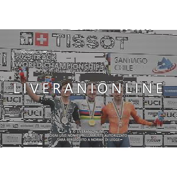 26-10-2025 World Championships Elite Track; Giornata 05; 2025, Lotto; 2025, New Zealand; 2025, Olanda; Viviani, Elia; Stewart, Campbell; Havik, Yoeri; Santiago Del Cile - Velodromo Penalolen; ©SIROTTI - AGENZIA ALDO LIVERANI SAS