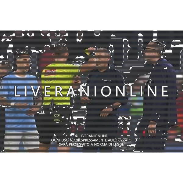 Lazio vs Juventus Campionato Serie A Enilive - 8 Giornata Stadio Olimpico - Roma 26-10-2025 nella foto maurizio Sarri protesta con arbitro Colombo Foto Federico Gaetano - ag Aldo liverani- AGENZIA ALDO LIVERANI SAS