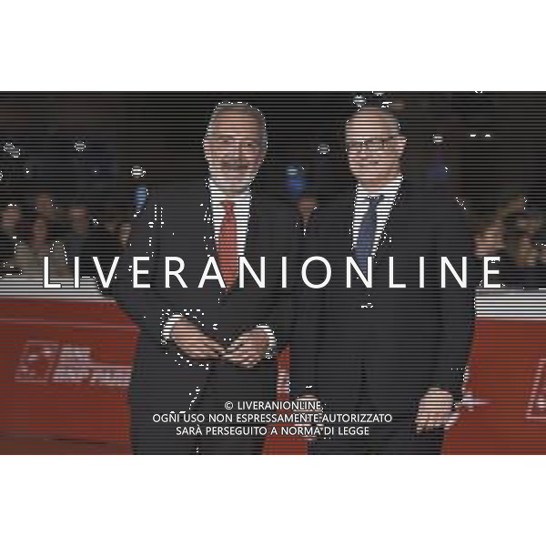 Roma 26 Ottobre 2025 Rome Film Festival - Red Carpet di chiusura con la quarta stagione di "Vita da Carlo" Nella Foto: Francesco Rocca - Roberto Gualtieri Foto Credit: Andrea Bracaglia AG ALDO LIVERANI SAS