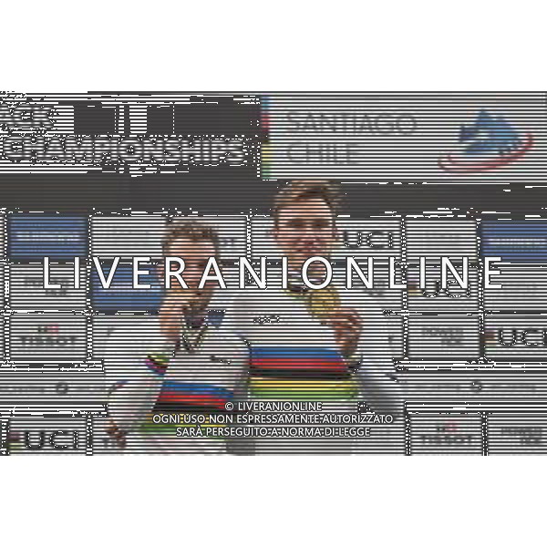 26-10-2025 World Championships Elite Track; Giornata 05; 2025, Belgium; De Wylder, Lindsay; Van De Bossche, Fabio; Santiago Del Cile - Velodromo Penalolen; ©SIROTTI - AGENZIA ALDO LIVERANI SAS