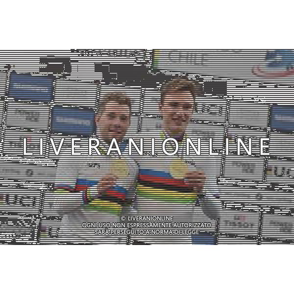 26-10-2025 World Championships Elite Track; Giornata 05; 2025, Belgium; De Wylder, Lindsay; Van De Bossche, Fabio; Santiago Del Cile - Velodromo Penalolen; ©SIROTTI - AGENZIA ALDO LIVERANI SAS