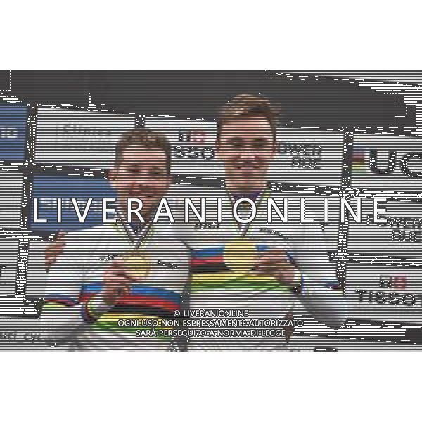 26-10-2025 World Championships Elite Track; Giornata 05; 2025, Belgium; De Wylder, Lindsay; Van De Bossche, Fabio; Santiago Del Cile - Velodromo Penalolen; ©SIROTTI - AGENZIA ALDO LIVERANI SAS