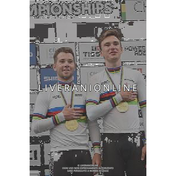 26-10-2025 World Championships Elite Track; Giornata 05; 2025, Belgium; De Wylder, Lindsay; Van De Bossche, Fabio; Santiago Del Cile - Velodromo Penalolen; ©SIROTTI - AGENZIA ALDO LIVERANI SAS