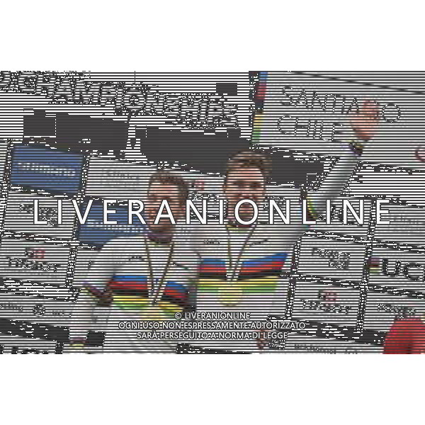 26-10-2025 World Championships Elite Track; Giornata 05; 2025, Belgium; De Wylder, Lindsay; Van De Bossche, Fabio; Santiago Del Cile - Velodromo Penalolen; ©SIROTTI - AGENZIA ALDO LIVERANI SAS