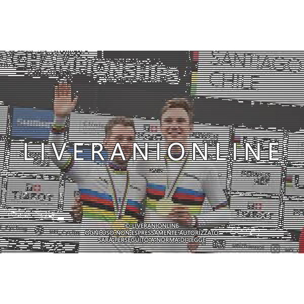 26-10-2025 World Championships Elite Track; Giornata 05; 2025, Belgium; De Wylder, Lindsay; Van De Bossche, Fabio; Santiago Del Cile - Velodromo Penalolen; ©SIROTTI - AGENZIA ALDO LIVERANI SAS