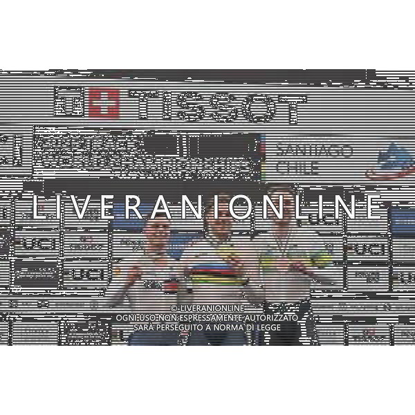 26-10-2025 World Championships Elite Track; Giornata 05; 2025, Olanda; 2025, Great Britain; 2025, Australia; Lavreysen, Harrie; Richardson, Matthew; Hoffman, Leigh; Santiago Del Cile - Velodromo Penalolen; ©SIROTTI - AGENZIA ALDO LIVERANI SAS