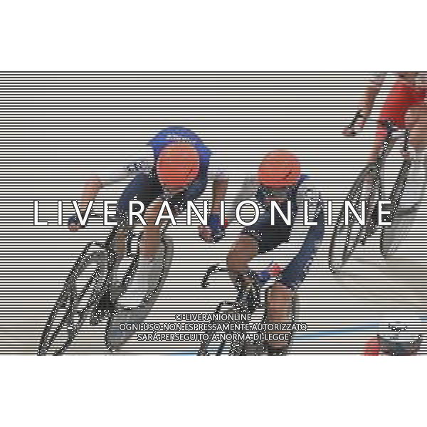 26-10-2025 World Championships Elite Track; Giornata 05; 2025, France; Nilsson, Julien Oscar; Petit, Clement; Santiago Del Cile - Velodromo Penalolen; ©SIROTTI - AGENZIA ALDO LIVERANI SAS