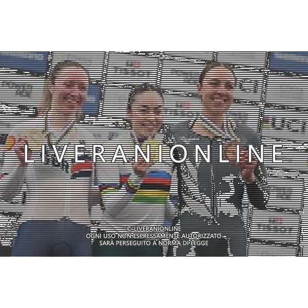 26-10-2025 World Championships Elite Women Track; Giornata 05; 2025, Mexico; 2025, Great Britain; 2025, New Zealand; Acevedo Mendoza, Yareli; Morris, Anna; Botha, Bryony; Santiago Del Cile - Velodromo Penalolen; ©SIROTTI - AGENZIA ALDO LIVERANI SAS