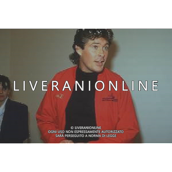 DIAP-RETROSPETTIVA DAVID HASSELFOFF ATTORE NELLA FOTO DAVID HASSELOFF OSPITE A MILANO DELLA TRASMISSIONE TELEVISIVA “DRIVE IN “ NELL\'ANNO 1988 AG ALDO LIVERANI SAS