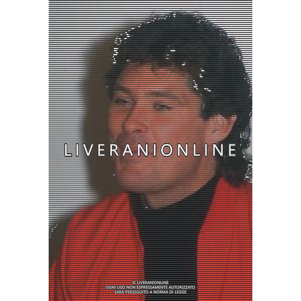 DIAP-RETROSPETTIVA DAVID HASSELFOFF ATTORE NELLA FOTO DAVID HASSELOFF OSPITE A MILANO DELLA TRASMISSIONE TELEVISIVA “DRIVE IN “ NELL\'ANNO 1988 AG ALDO LIVERANI SAS