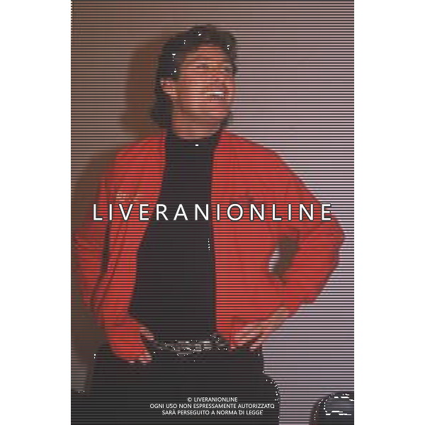 DIAP-RETROSPETTIVA DAVID HASSELFOFF ATTORE NELLA FOTO DAVID HASSELOFF OSPITE A MILANO DELLA TRASMISSIONE TELEVISIVA “DRIVE IN “ NELL\'ANNO 1988 AG ALDO LIVERANI SAS