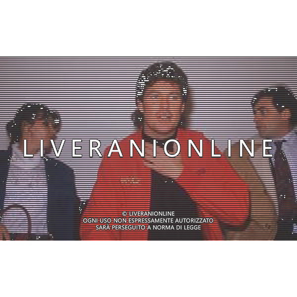 DIAP-RETROSPETTIVA DAVID HASSELFOFF ATTORE NELLA FOTO DAVID HASSELOFF OSPITE A MILANO DELLA TRASMISSIONE TELEVISIVA “DRIVE IN “ NELL\'ANNO 1988 AG ALDO LIVERANI SAS