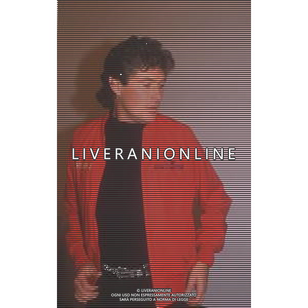DIAP-RETROSPETTIVA DAVID HASSELFOFF ATTORE NELLA FOTO DAVID HASSELOFF OSPITE A MILANO DELLA TRASMISSIONE TELEVISIVA “DRIVE IN “ NELL\'ANNO 1988 AG ALDO LIVERANI SAS