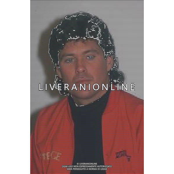 DIAP-RETROSPETTIVA DAVID HASSELFOFF ATTORE NELLA FOTO DAVID HASSELOFF OSPITE A MILANO DELLA TRASMISSIONE TELEVISIVA “DRIVE IN “ NELL\'ANNO 1988 AG ALDO LIVERANI SAS