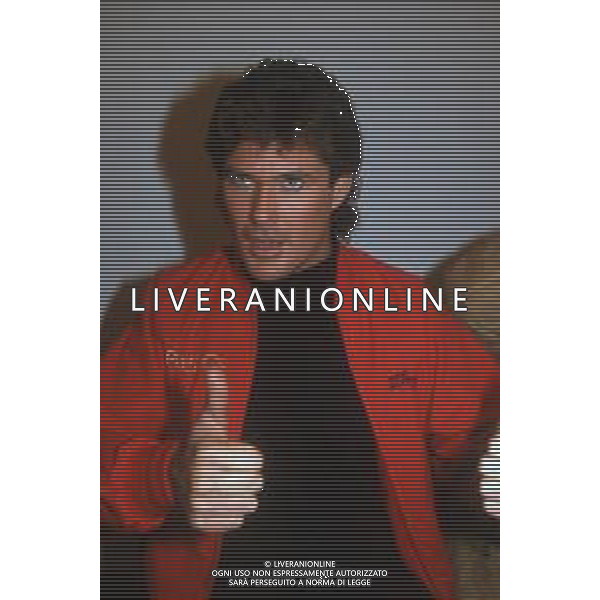 DIAP-RETROSPETTIVA DAVID HASSELFOFF ATTORE NELLA FOTO DAVID HASSELOFF OSPITE A MILANO DELLA TRASMISSIONE TELEVISIVA “DRIVE IN “ NELL\'ANNO 1988 AG ALDO LIVERANI SAS