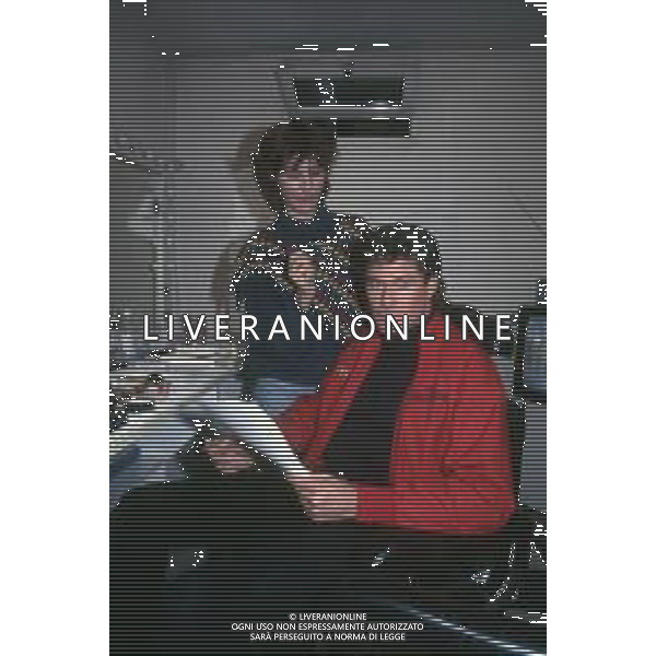 DIAP-RETROSPETTIVA DAVID HASSELFOFF ATTORE NELLA FOTO DAVID HASSELOFF OSPITE A MILANO DELLA TRASMISSIONE TELEVISIVA “DRIVE IN “ NELL\'ANNO 1988 AG ALDO LIVERANI SAS