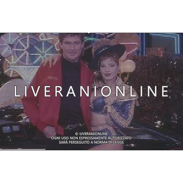 DIAP-RETROSPETTIVA DAVID HASSELFOFF ATTORE NELLA FOTO DAVID HASSELOFF OSPITE A MILANO DELLA TRASMISSIONE TELEVISIVA “DRIVE IN “ NELL\'ANNO 1988 AG ALDO LIVERANI SAS