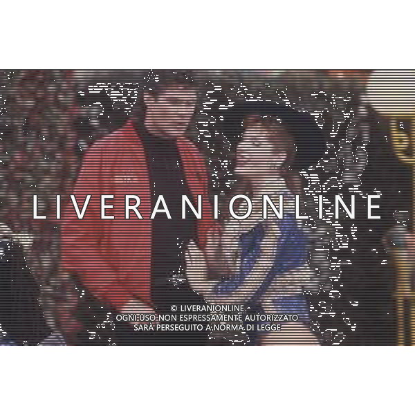 DIAP-RETROSPETTIVA DAVID HASSELFOFF ATTORE NELLA FOTO DAVID HASSELOFF OSPITE A MILANO DELLA TRASMISSIONE TELEVISIVA “DRIVE IN “ NELL\'ANNO 1988 AG ALDO LIVERANI SAS