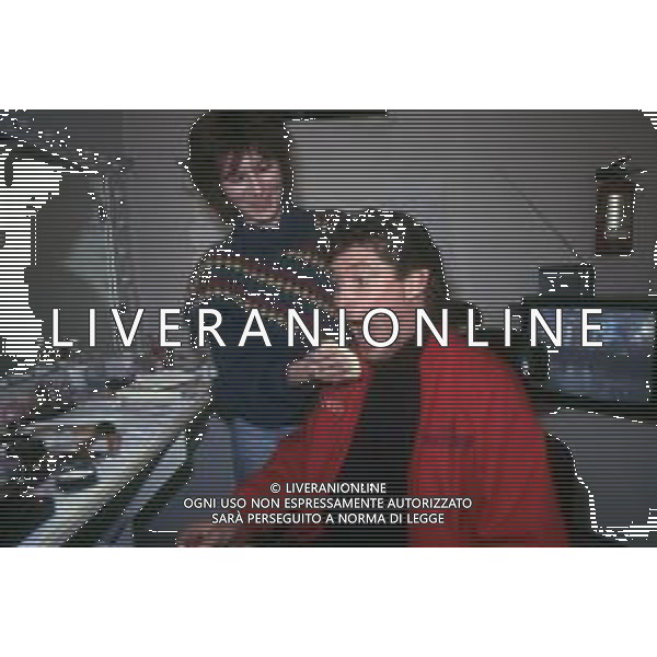 DIAP-RETROSPETTIVA DAVID HASSELFOFF ATTORE NELLA FOTO DAVID HASSELOFF OSPITE A MILANO DELLA TRASMISSIONE TELEVISIVA “DRIVE IN “ NELL\'ANNO 1988 AG ALDO LIVERANI SAS
