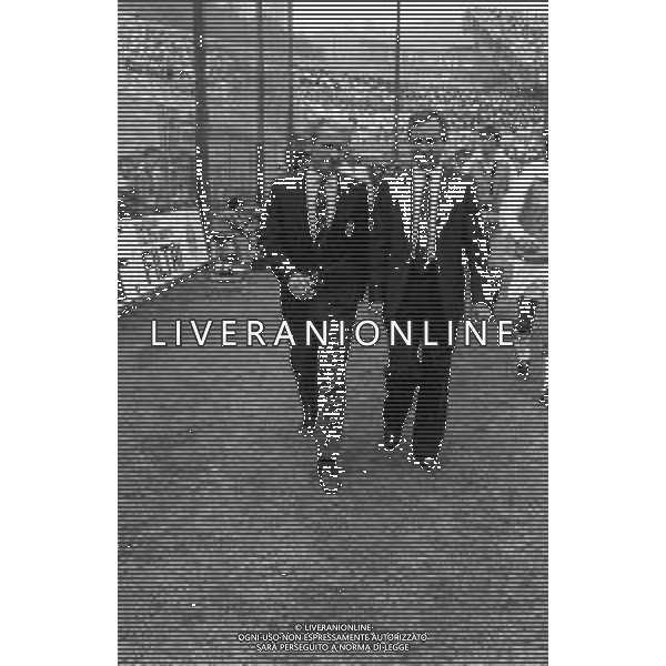 NEG- RETROSPETTIVA GIOVANNI TRAPATTONI ALLENATORE JUVENTUS NELLA FOTO GIOVANNI TRAPATTONI CON TOMISLAV IVIC (ALLENATORE COMO) NELL’ANNO 1985-1986 AG ALDO LIVERANI SAS