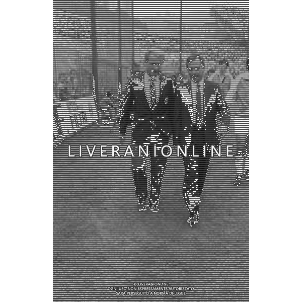 NEG- RETROSPETTIVA GIOVANNI TRAPATTONI ALLENATORE JUVENTUS NELLA FOTO GIOVANNI TRAPATTONI CON TOMISLAV IVIC (ALLENATORE COMO) NELL’ANNO 1985-1986 AG ALDO LIVERANI SAS