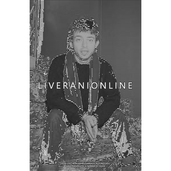 Neg- RETROSPETTIVA PAOLO ROSSI ATTORE E COMICO NELLA FOTO PAOLO ROSSI A MILANO TERRAZZA MARTINI NELL’ANNO 1987 AG ALDO LIVERANI SAS